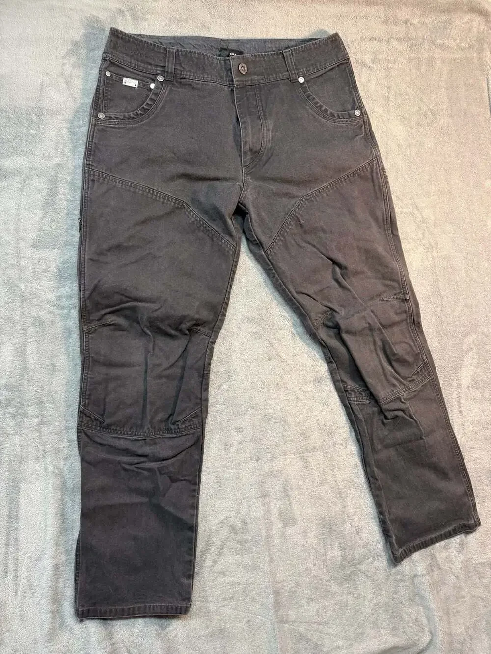 Kuhl Men's Charcoal Grey Vintage Patina Dye Canvas Hiking Work Pants 36x34